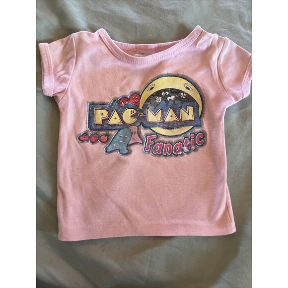 1980s PAC-MAN Kids Kids Pink T-SHIRT 2T Pacman SINGLE STITCH Vintage EUC Rare - Picture 1 of 6